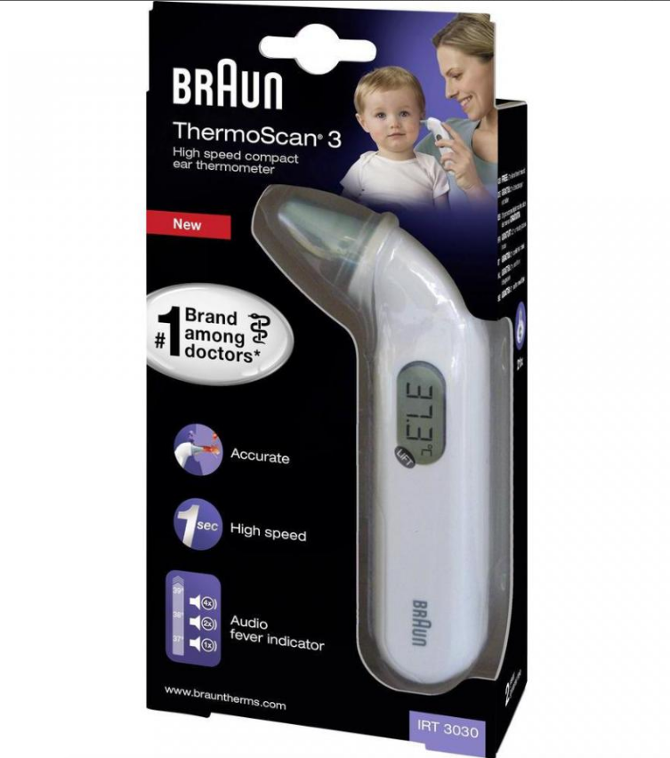 Braun øretermometer Irt3030