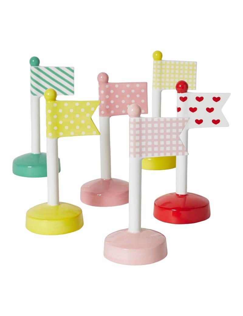 Da'Core Flag 18 cm Mønstret Keramik - Mix Farver til Fødselsdag