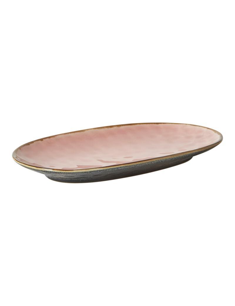 Da'Core Oval Serveringsfad 22x36 cm i Rosa/Sort - Stilfuldt valg