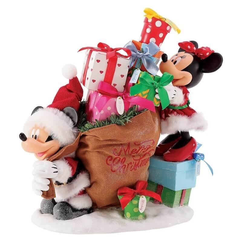 Disney Mickey og Minnie Juleaften Figur - Skab Julestemning