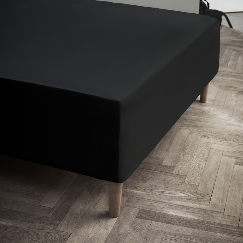 Juna Jersey Stræklagen i Sort - Silkeblød Søvn 120x200 cm