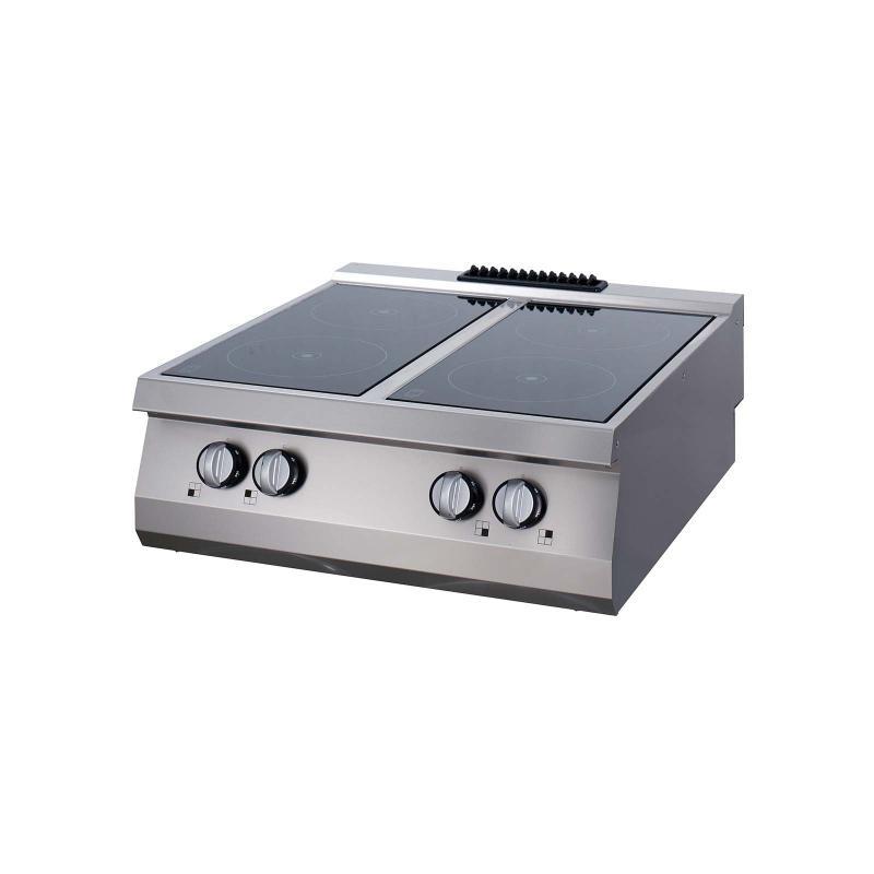 Keramisk Komfur 900 med 4 Plader - El til Professionelt Brug