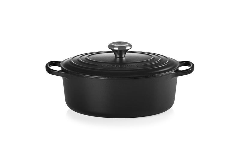 Le Creuset Oval Støbejernsgryde Mat Sort 27 cm - Tilbud!