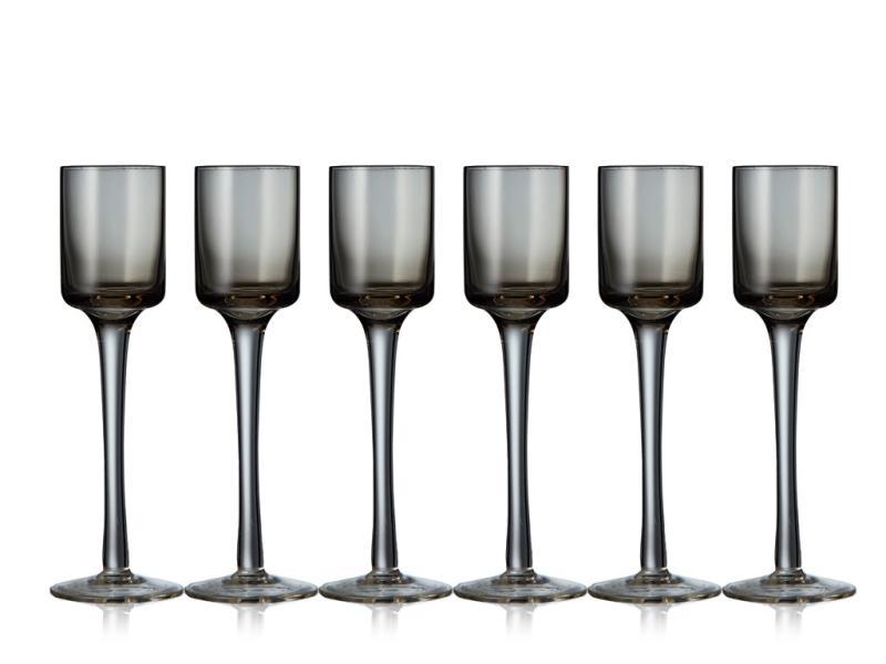 Lyngby Snapseglas 6 Stk i Grå - Perfekt til Fest!