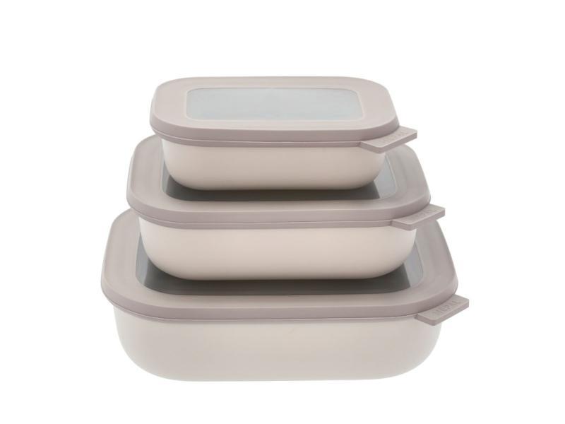 Mepal Cirqula Lav Rekt  Skålesæt M Låg 3 Stk Nordic White