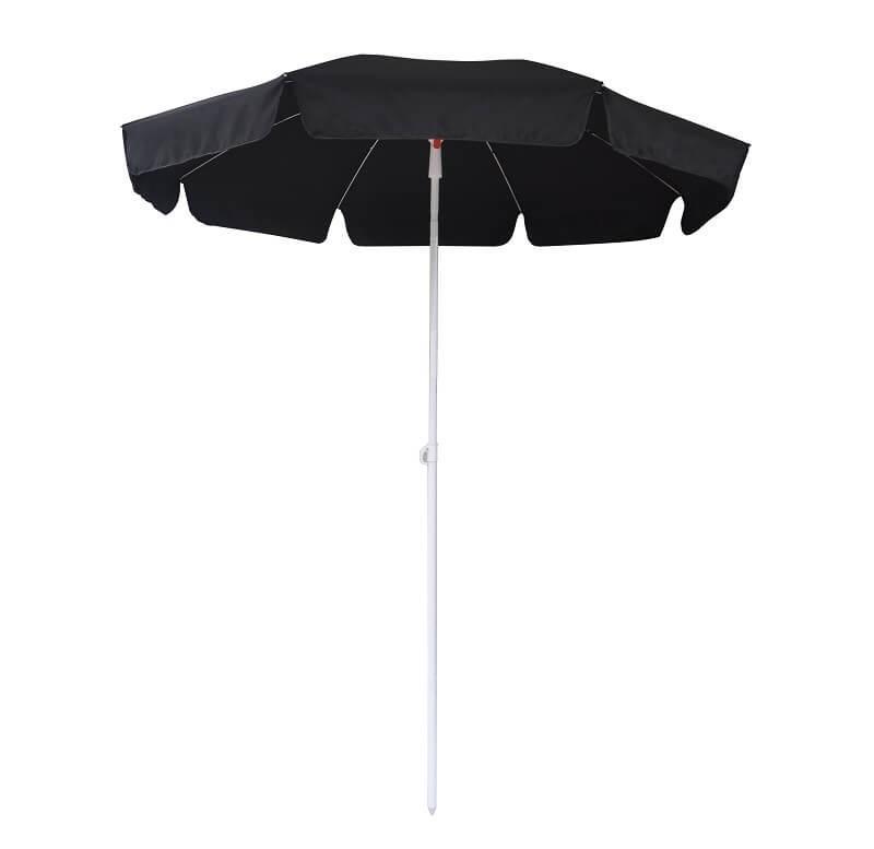 Sort Parasol med Tilt Ø180 cm - Ideel til Haven
