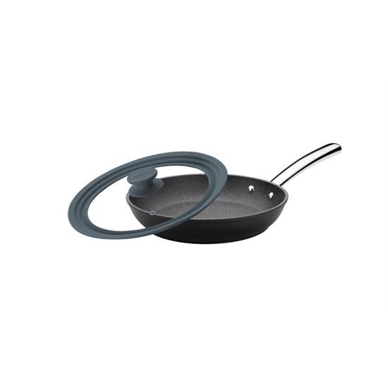 Stegepande 20 Cm  Med Fantastisk 3d Belægning Og Gratis Silikone Låg   Billig Fragt