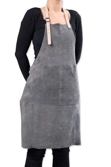 Stuff Læderforklæde til Dame - Grå Kvalitet til Køkkenet