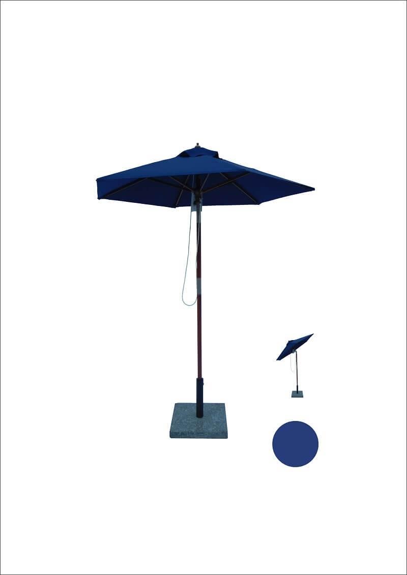 Venedig Parasol Træ ø1 8 Mtr Med Tilt Blå   80