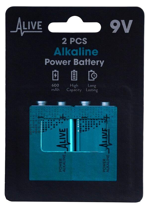 Alkaline Batterier 9v 6lr61 2 Pak
