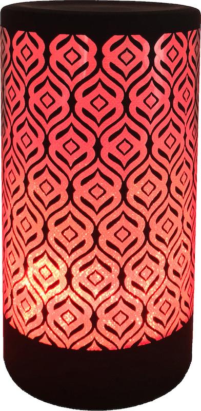 Conzept Glascylinder 8x15 cm med Røde Flammer - Skab Hygge