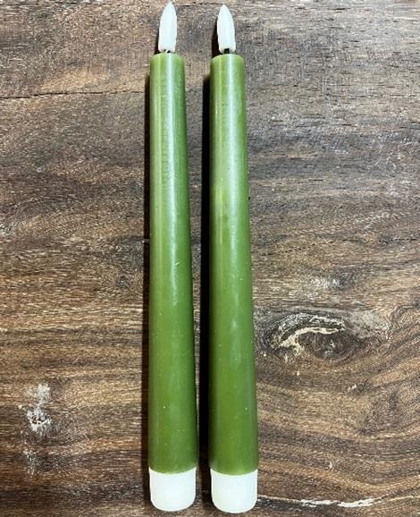 Da'core Kunstigt Stearinlys Olivengrøn H24 cm - Hygge!