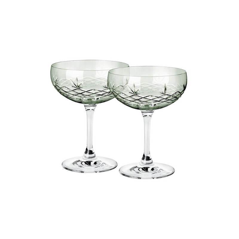 Frederik Bagger Crispy Emerald Gatsby Champagneskål Grøn 33cl 2 Stk