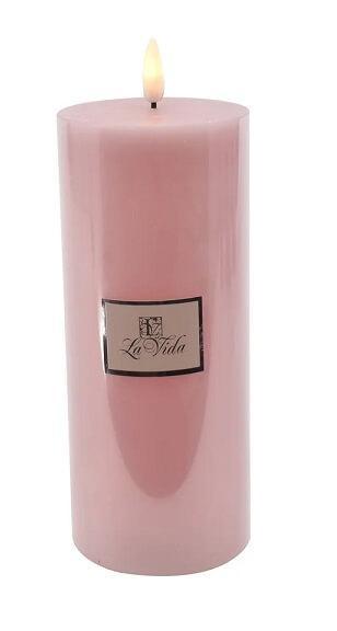 La Vida Led Bloklys Modern Rosa H15 D7 4 Cm