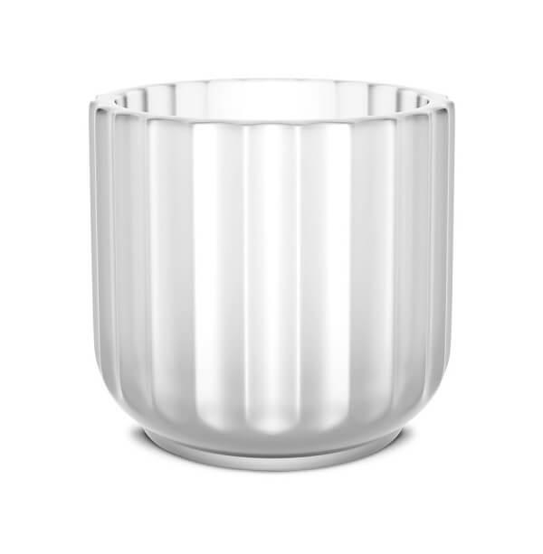 Elegant Lyngby Lysestage 6,5 cm i Frostet Glas