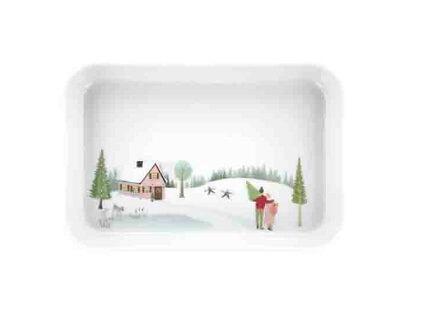 Pillivuyt Vinter Fad Rektangulært 18 X 12 Cm Hvid
