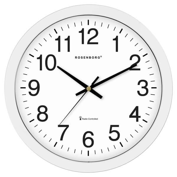 Rosenborg Vægur ø40 Cm Radiostyret Hvid