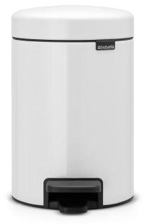 Brabantia Pedalspand Newlcon 5 Liter Hvid