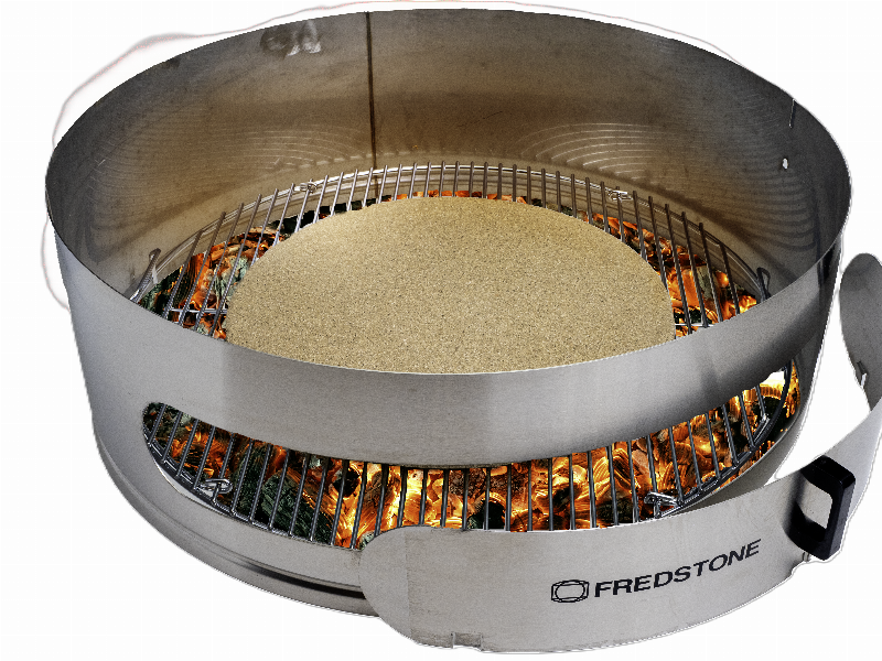 Pizzaindsats Til 57 Cm Kuglegrill  Incl  Pizzaspade Og Fredstone ø 36 Cm