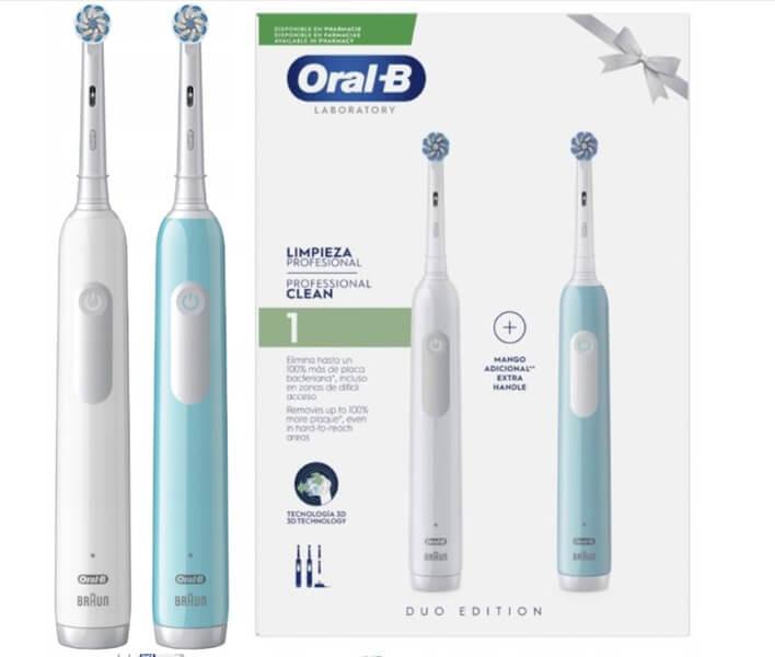 Braun Oral B Tandbørste Pro 1 Duo   4 Løse Børster