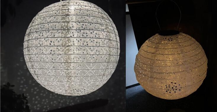 Conzept Solar Lanterne ø20 Cm Med Hulmønster Til Ophæng Ass  Farver