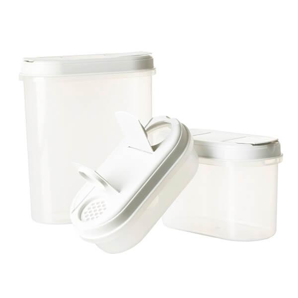 Dispenser Opbevaringsboks 3 Dele Hvid