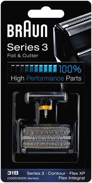 Braun Skær Til Barbermaskine 31s   Sølv