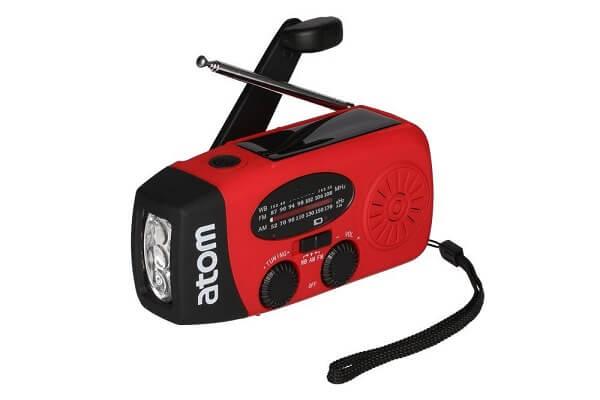 Atom Fm Am Radio Med Håndtag Og Lygte