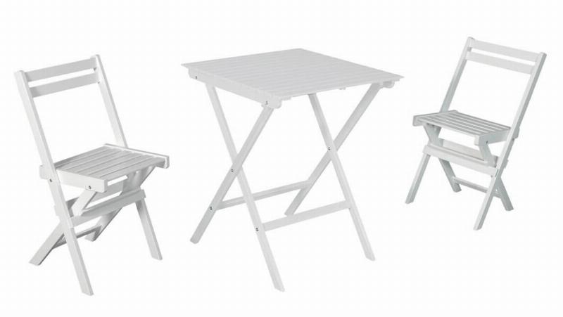 Da 39 Core Caf? Sæt Hvidmalet Akacietræ