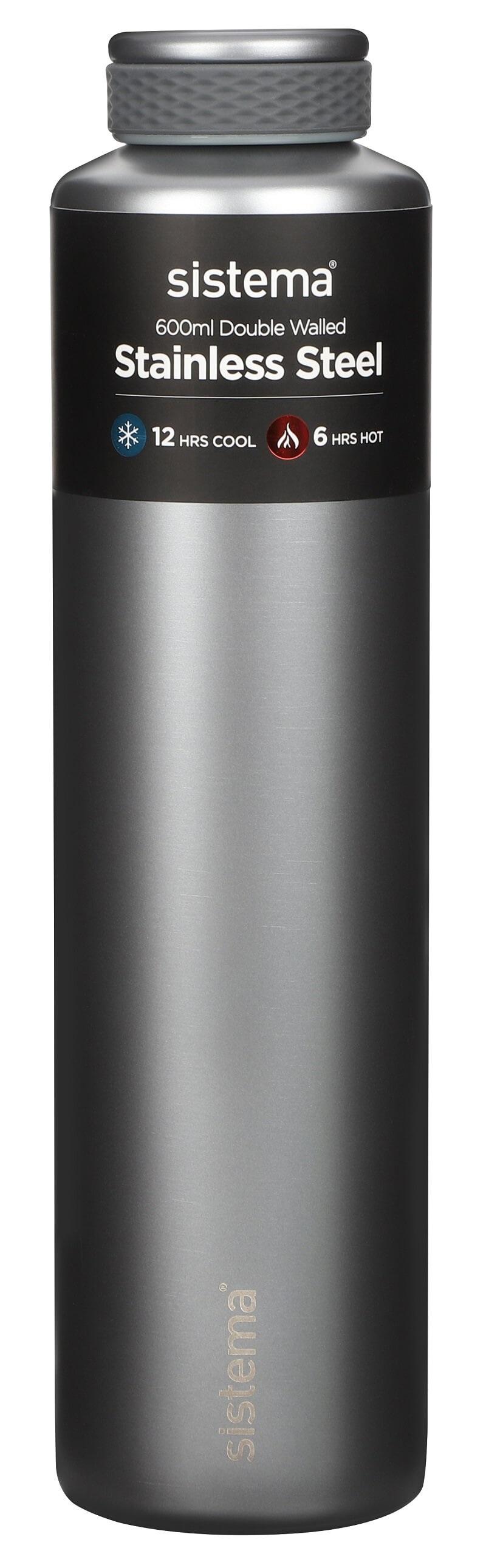 Sistema Stainless Steel Drikkeflaske 600 Ml Lys Grå