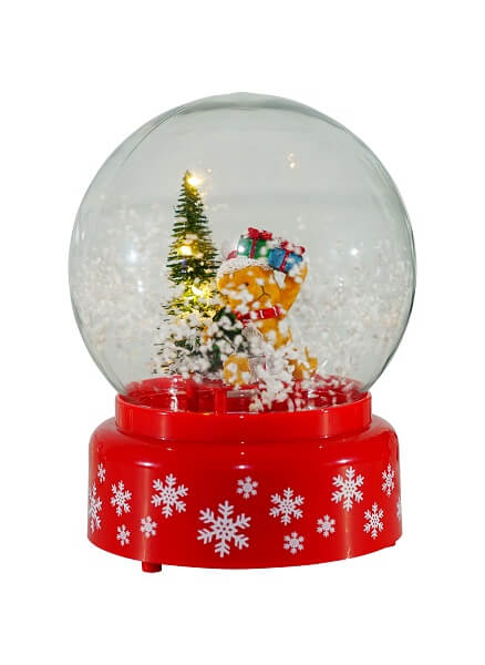 Condor Snekugle med Bamse og Sne - Julemagisk Dekoration