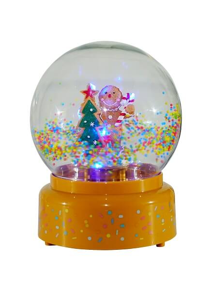 Condor Snekugle med Gingerbread Mand og Multicolor Sne