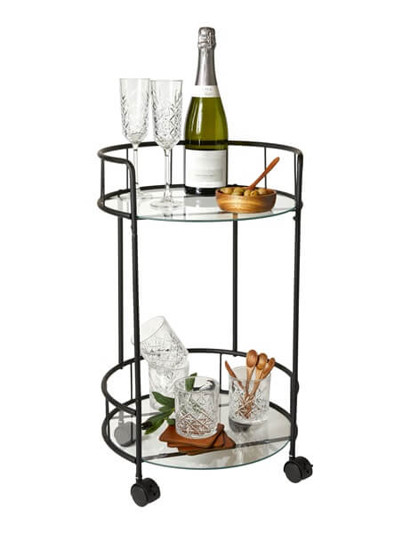 Da'core Barbord med Glasplade - Elegant Design i Sort