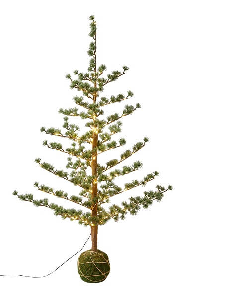 Kunstigt Cedertræ med Lys H120 cm - Perfekt til Jul!