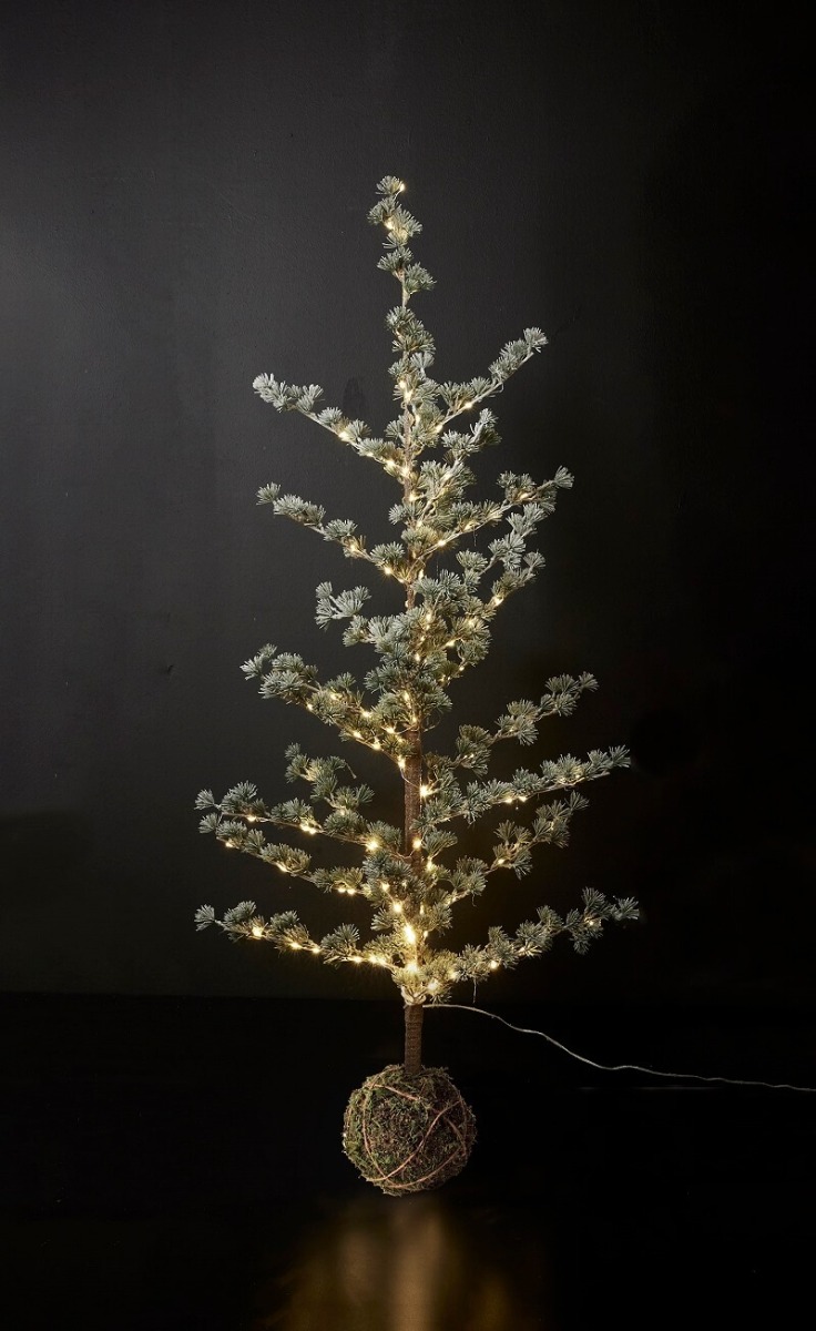 Kunstigt Cedartræ med LED Lys og Sne - 120 cm til Jul