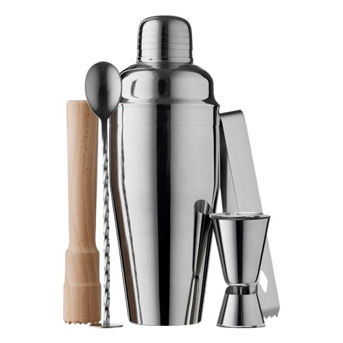 Funktion Barsæt 5 Dele i Bøg og Rustfrit Stål