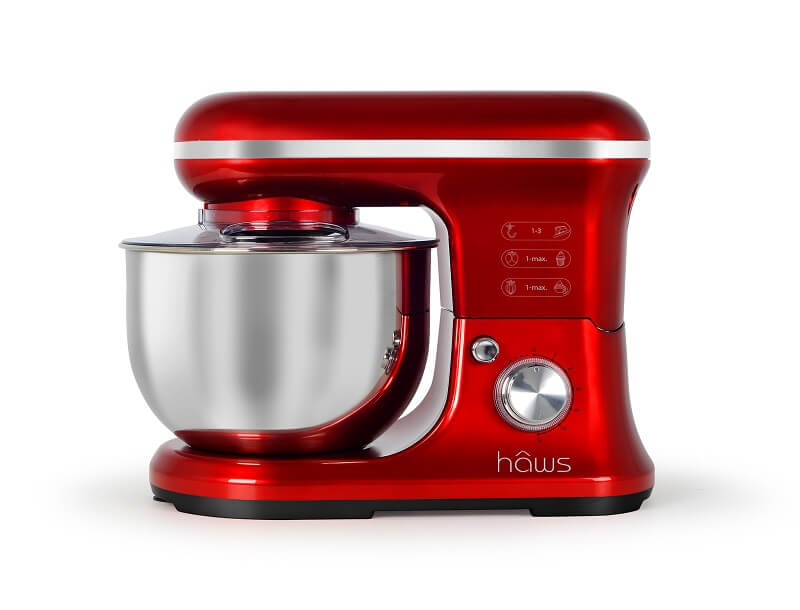 Haws Køkkenmaskine 5 L med Stålskål - Rød, 1200 W