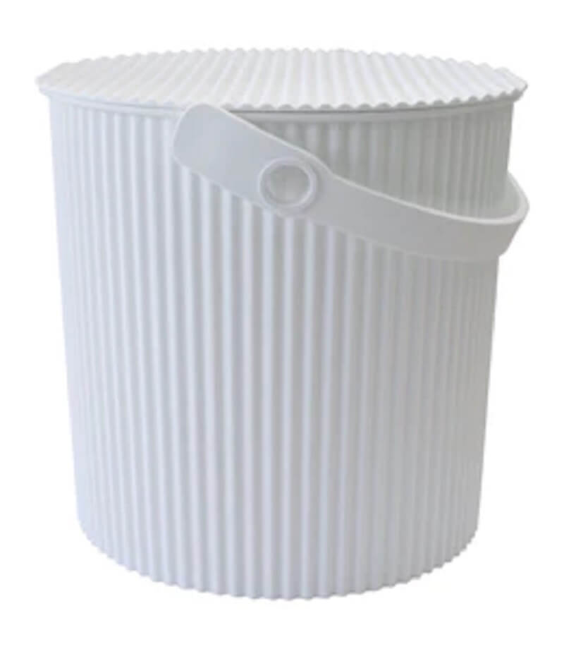 Japansk Omnioutil Affaldsspand 8L med Låg - Hvid