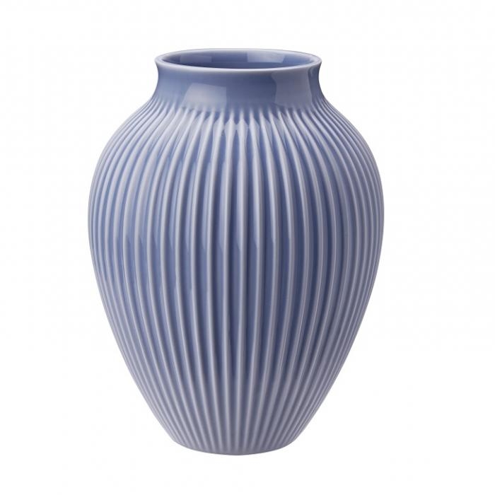 Knabstrup Vase med Riller 27 cm - Lavendelblå Elegance