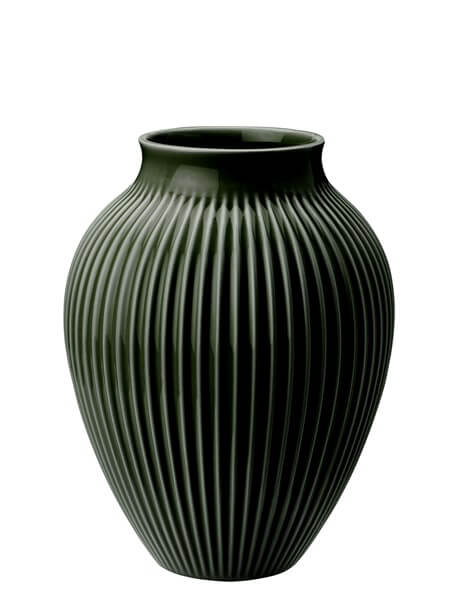 Knabstrup Vase i Mørk Grøn - Elegant Hjemmedekoration