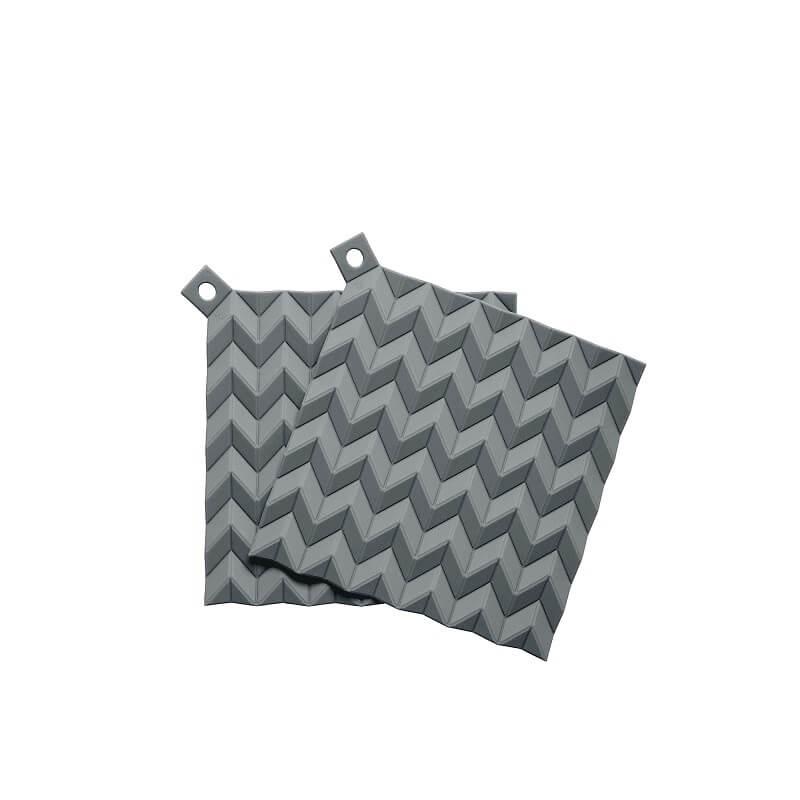 Stilfulde Grydelapper fra Rig Tig By Stelton - 2 Stk Grå