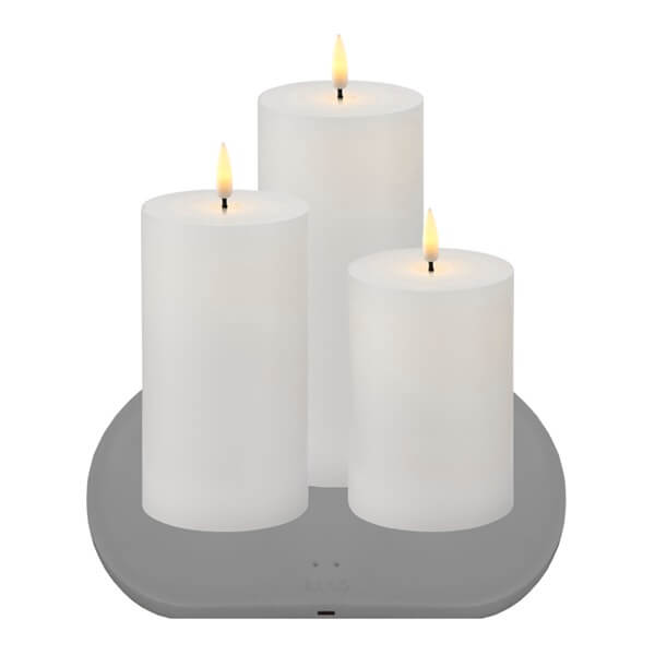 Sirius Julius Genopladelige LED Bloklys med Opladningsplade