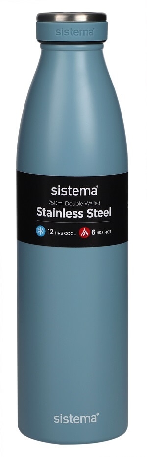 Sistema Stål Drikkeflaske 750 Ml - Støvet Blå Rabatt!