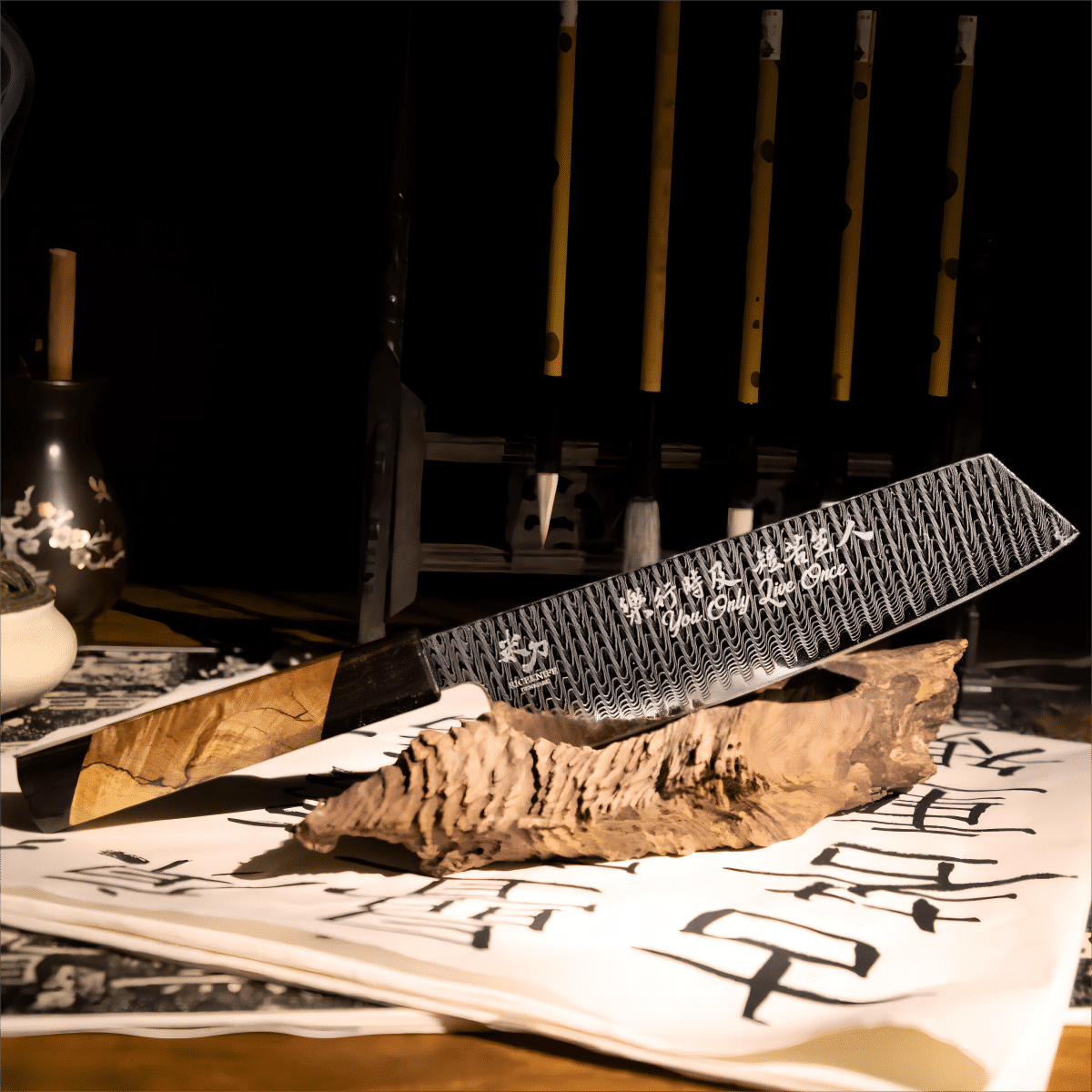 Yolo Ii Limited Edition Taktilt Damaskus Stål Grøntsagskniv