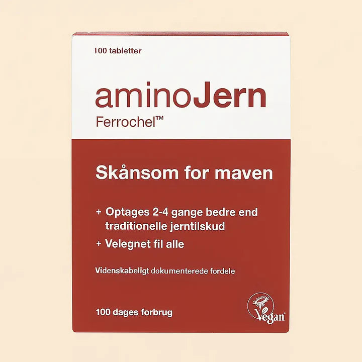 Aminojern Ferrochel - Jerntilskud til Gravide, 100 Tabletter