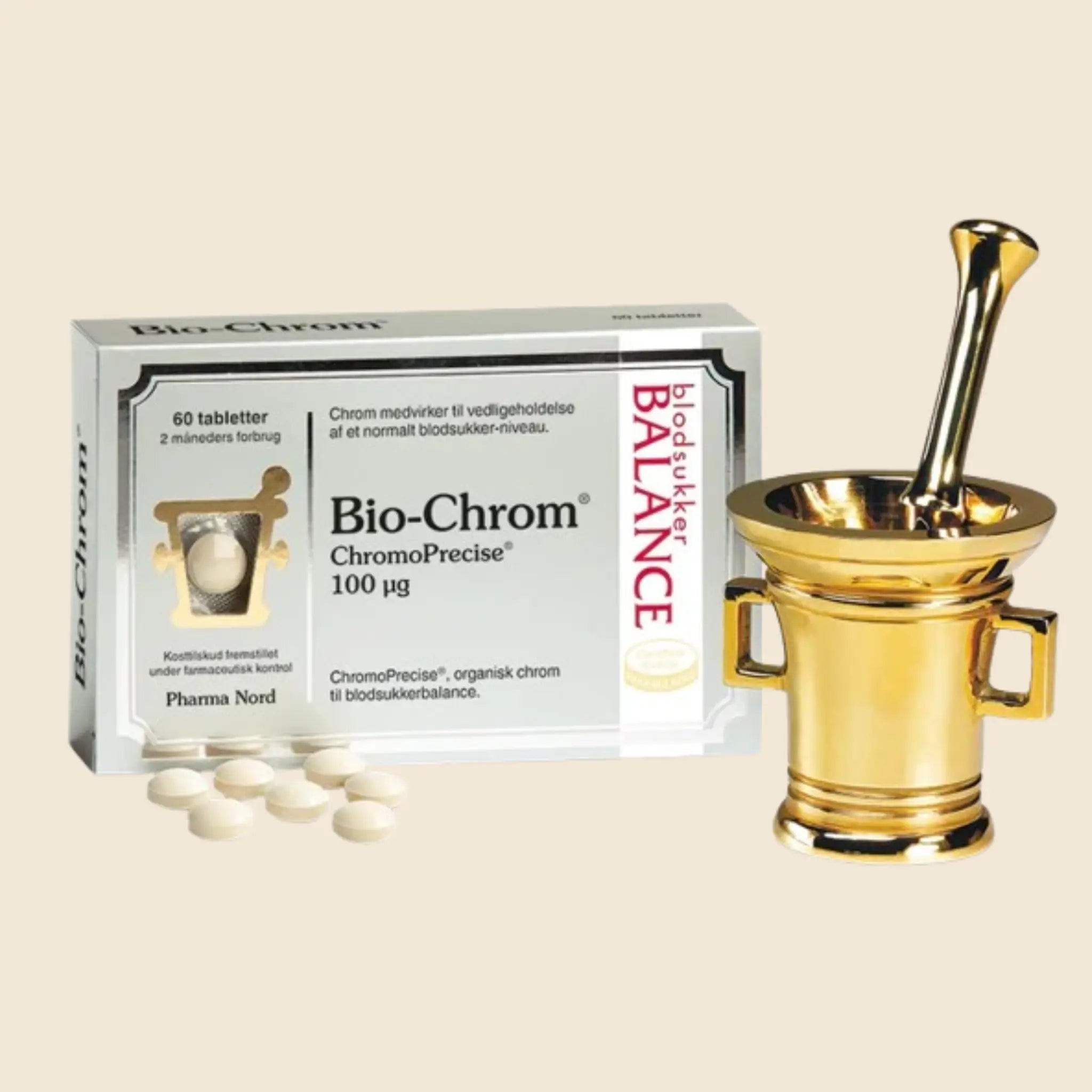 Bio Chrom med Organisk Chromgær - 60 Tabletter til Sukkerniveau