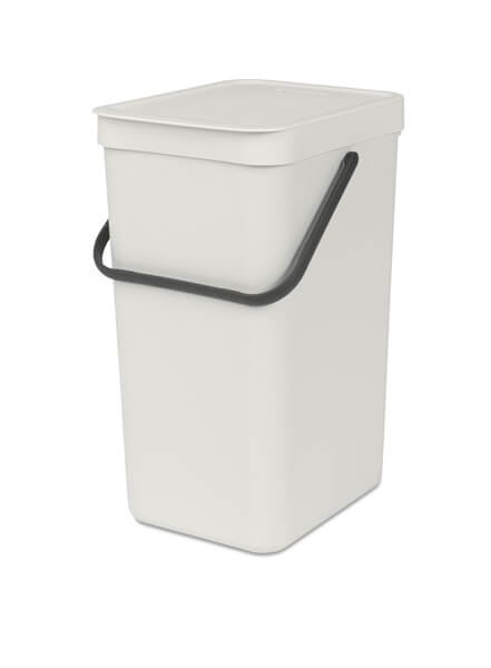 Brabantia Affaldsspand m/Låg 16L - Lys Grå Tilbud!