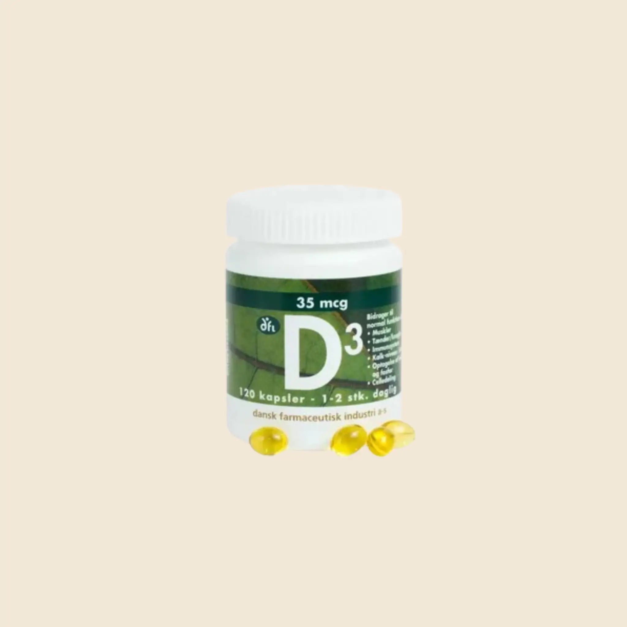 D3 Vitamin 35 Mcg - 120 Kapsler til Gravide