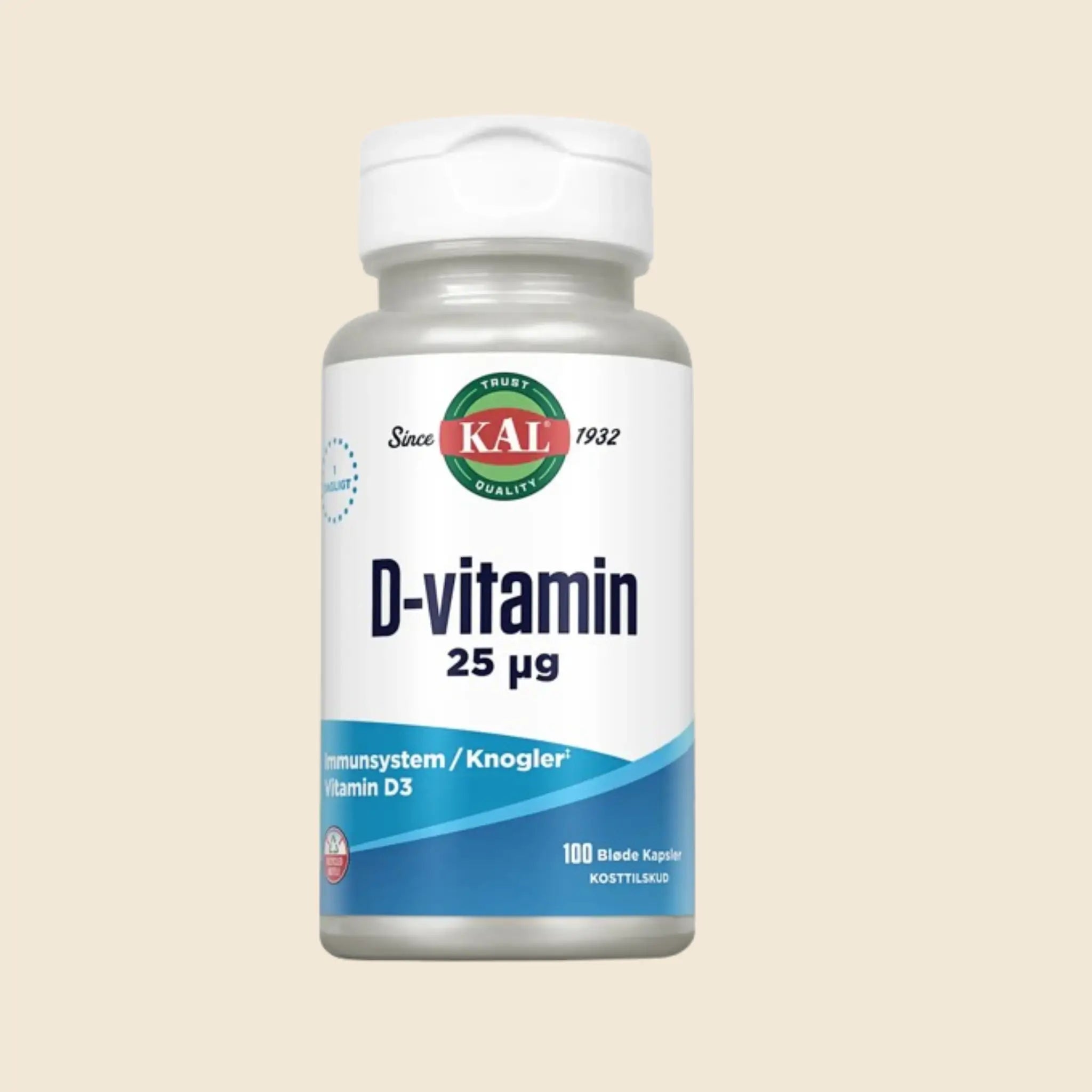 KAL D Vitamin 25 µg - 100 Tabletter til Gravide