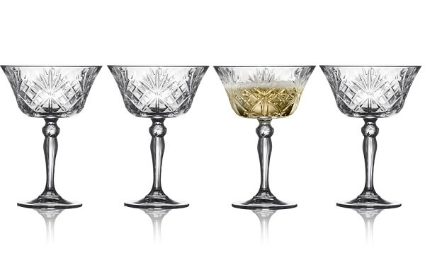 Lyngby Melodia Champagneskål 4 Stk - Elegance til Bordet